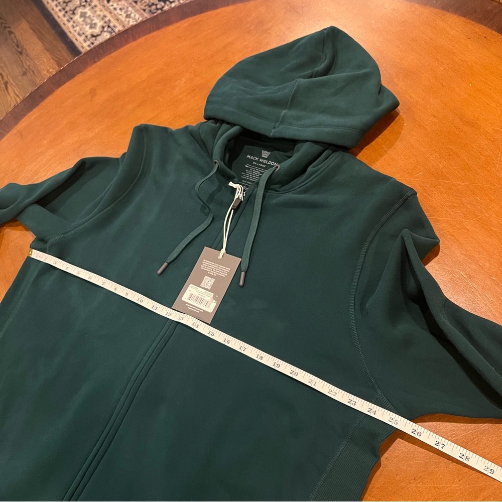 NEW Mack Weldon Men’s ACE Full-Zip Hooded Sweatshirt Midnight Pine XXL Green - Picture 13 of 15